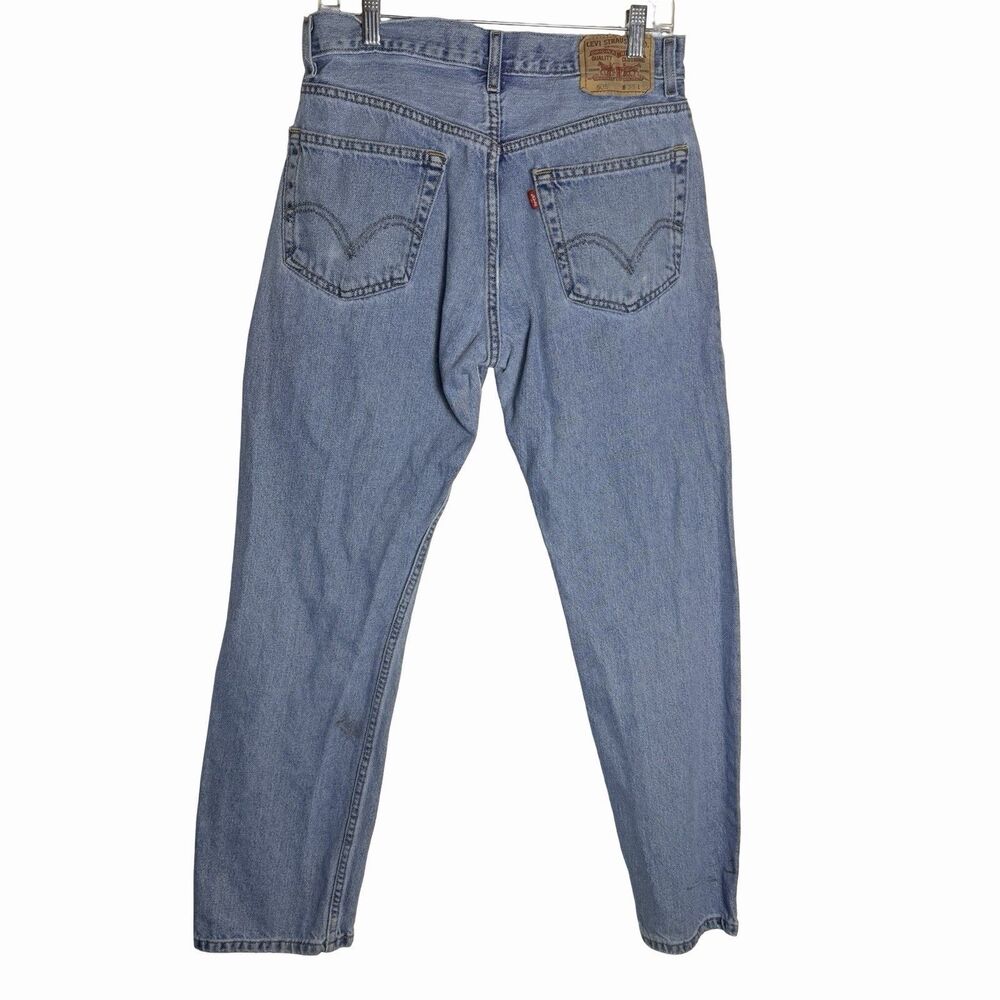 Levis 505 Regular Fit Jeans 33x32 Light Wash STAINS Made in Dominican Republic